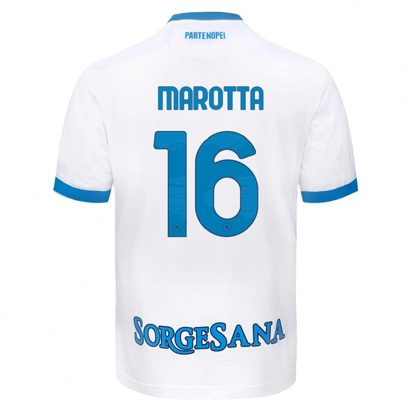 Danxen Kinderen Gabriele Marotta #16 Wit Hemelsblauw Uitshirt Uittenue 2026/27 T-Shirt