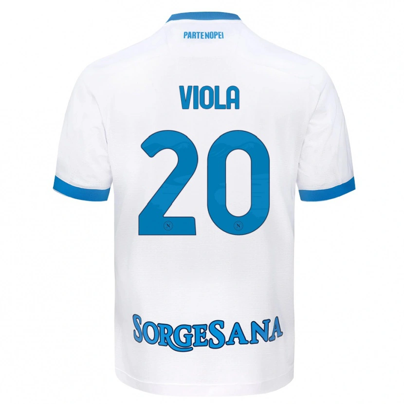 Danxen Kinderen Nicola Viola #20 Wit Hemelsblauw Uitshirt Uittenue 2026/27 T-Shirt