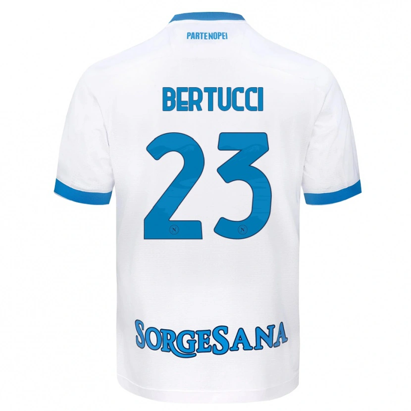 Danxen Kinderen Sofia Bertucci #23 Wit Hemelsblauw Uitshirt Uittenue 2026/27 T-Shirt