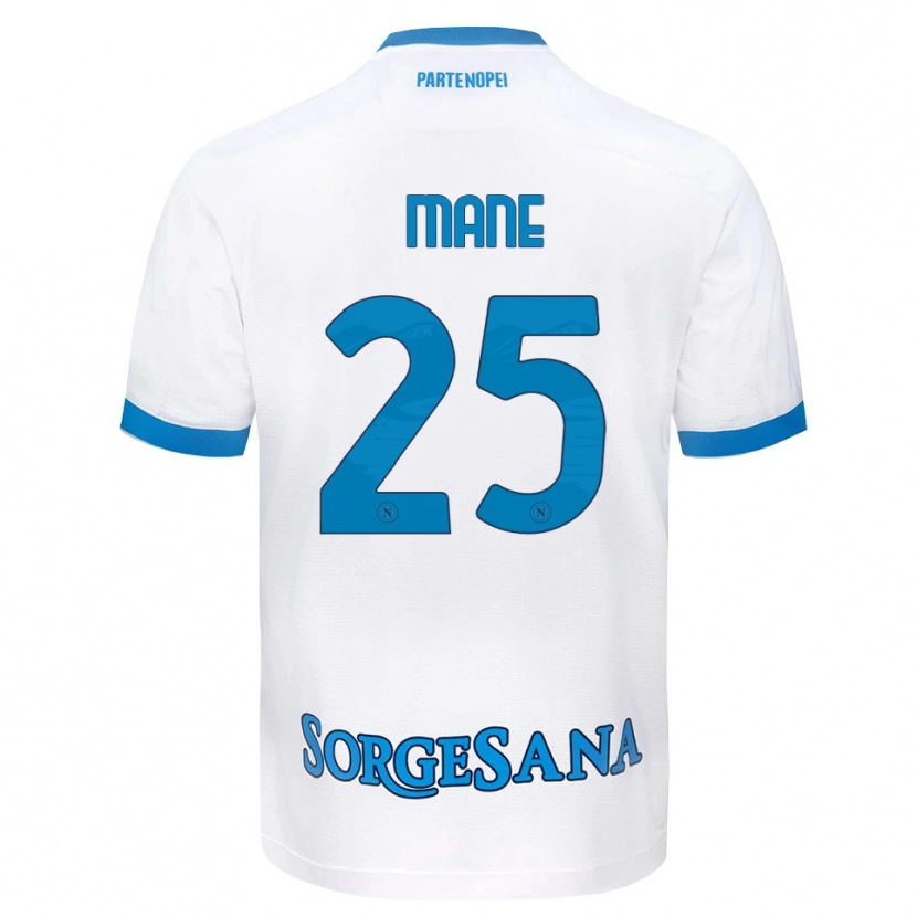 Danxen Kinderen Balla Mousa Mane #25 Wit Hemelsblauw Uitshirt Uittenue 2026/27 T-Shirt