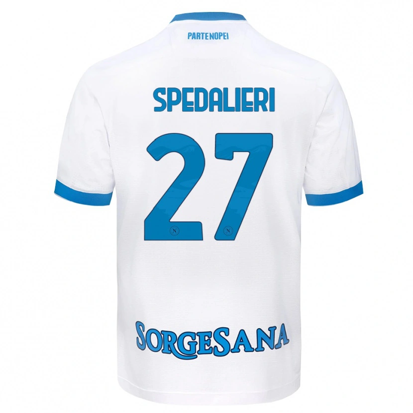 Danxen Kinderen Johnatan Andrea Spedalieri #27 Wit Hemelsblauw Uitshirt Uittenue 2026/27 T-Shirt