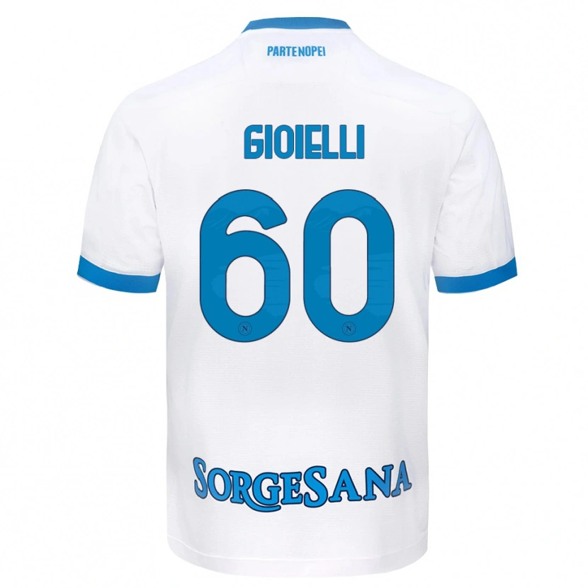Danxen Kinderen Francesco Gioielli #60 Wit Hemelsblauw Uitshirt Uittenue 2026/27 T-Shirt
