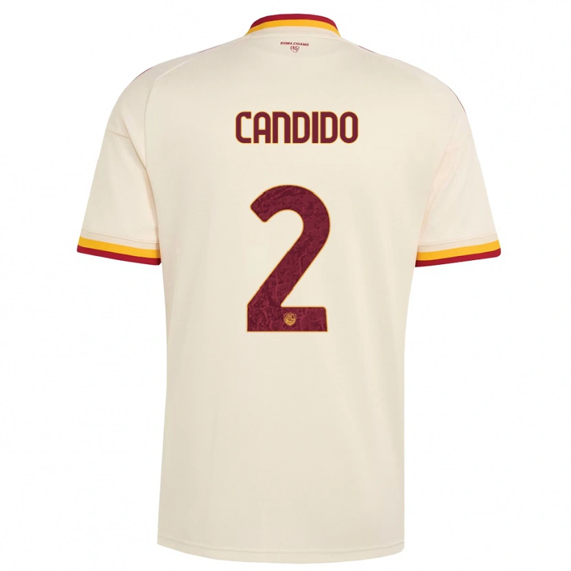 Danxen Kinderen Gabriele Candido #2 Champagne Rood Geel Uitshirt Uittenue 2026/27 T-Shirt