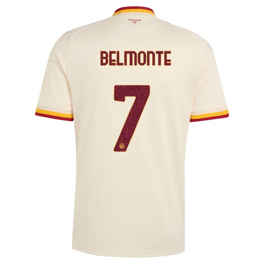 Danxen Kinderen Samuele Belmonte #7 Champagne Rood Geel Uitshirt Uittenue 2026/27 T-Shirt