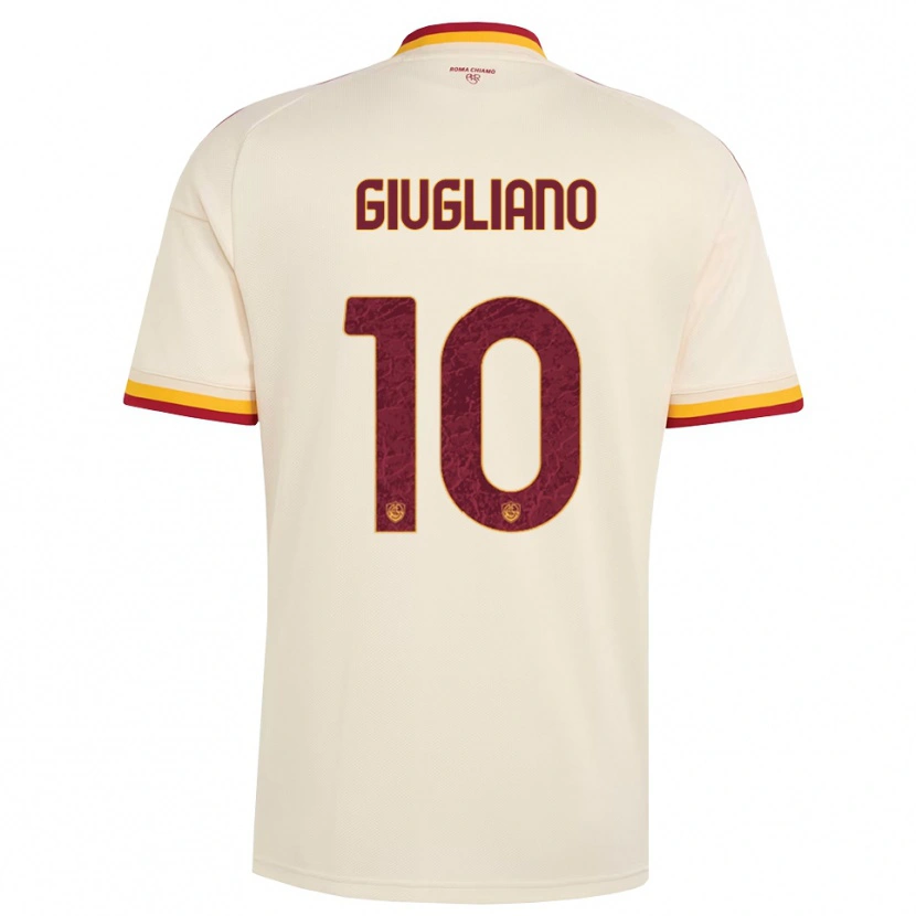 Danxen Kinderen Manuela Giugliano #10 Champagne Rood Geel Uitshirt Uittenue 2026/27 T-Shirt