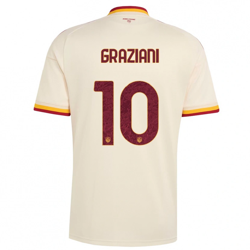 Danxen Kinderen Leonardo Graziani #10 Champagne Rood Geel Uitshirt Uittenue 2026/27 T-Shirt