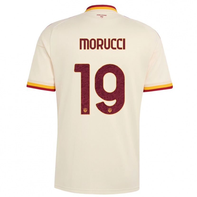 Danxen Kinderen Edoardo Morucci #19 Champagne Rood Geel Uitshirt Uittenue 2026/27 T-Shirt