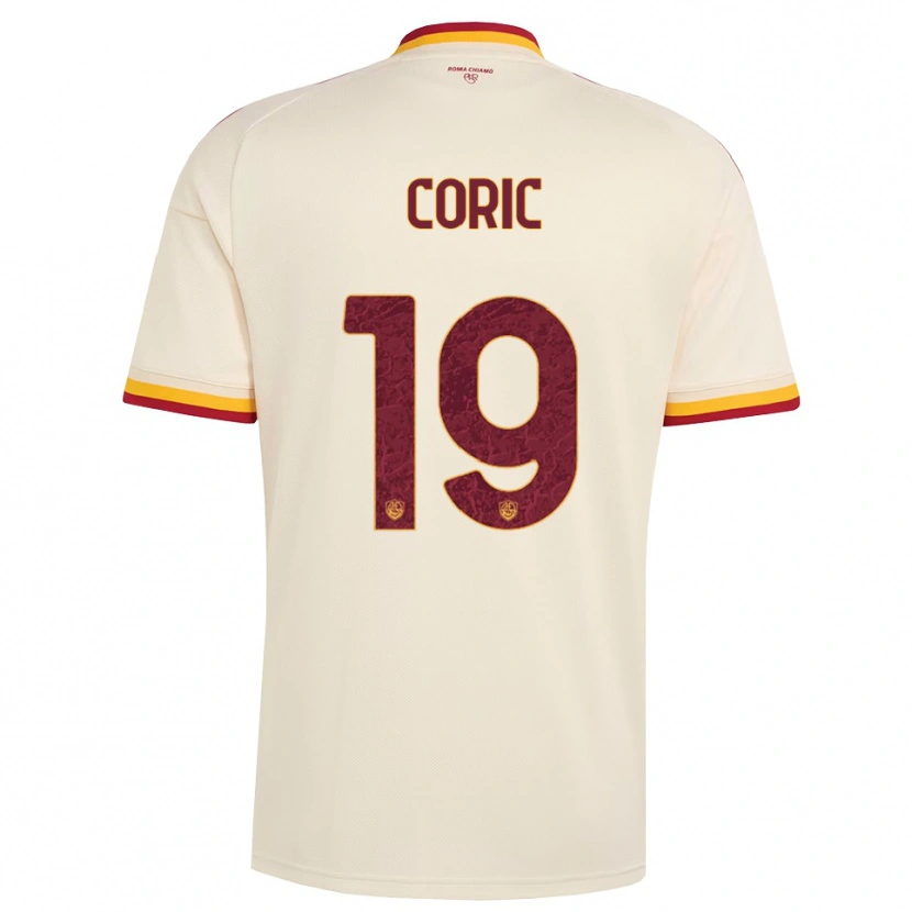 Danxen Kinderen Ante Coric #19 Champagne Rood Geel Uitshirt Uittenue 2026/27 T-Shirt