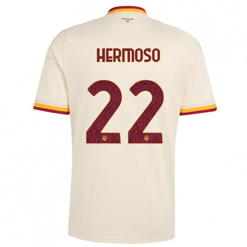 Danxen Kinderen Mario Hermoso #22 Champagne Rood Geel Uitshirt Uittenue 2026/27 T-Shirt