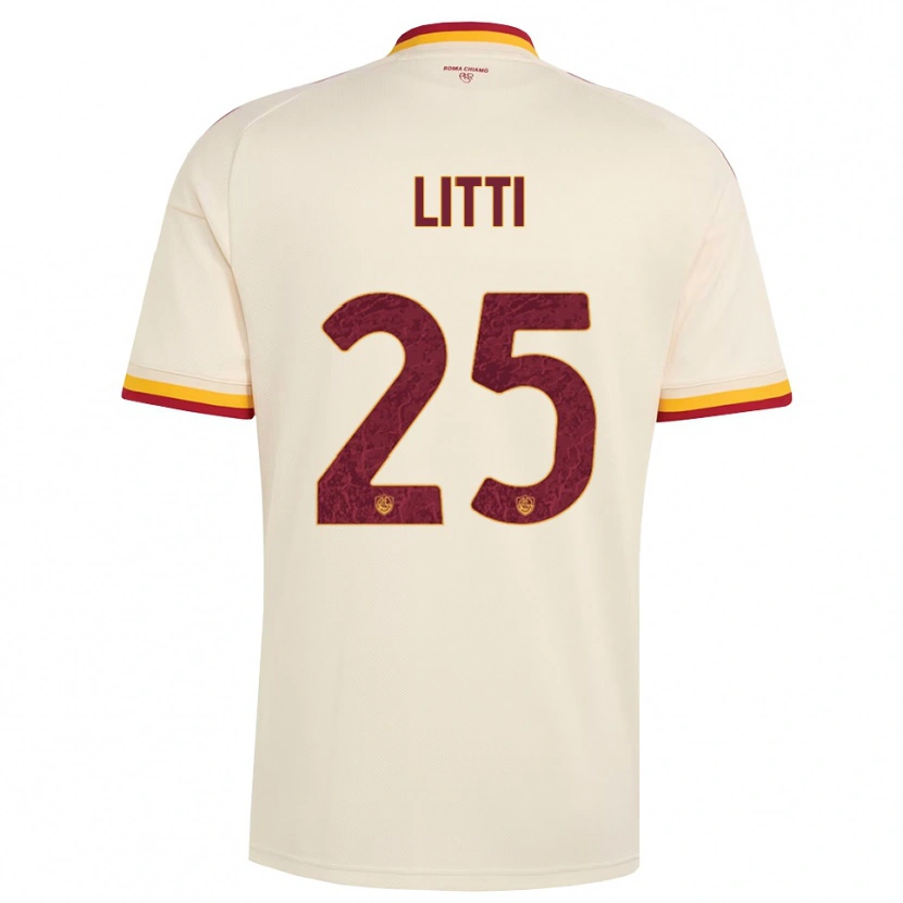 Danxen Kinderen Marco Litti #25 Champagne Rood Geel Uitshirt Uittenue 2026/27 T-Shirt