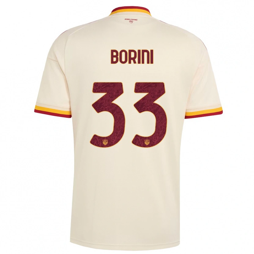 Danxen Kinderen Joyce Borini #33 Champagne Rood Geel Uitshirt Uittenue 2026/27 T-Shirt