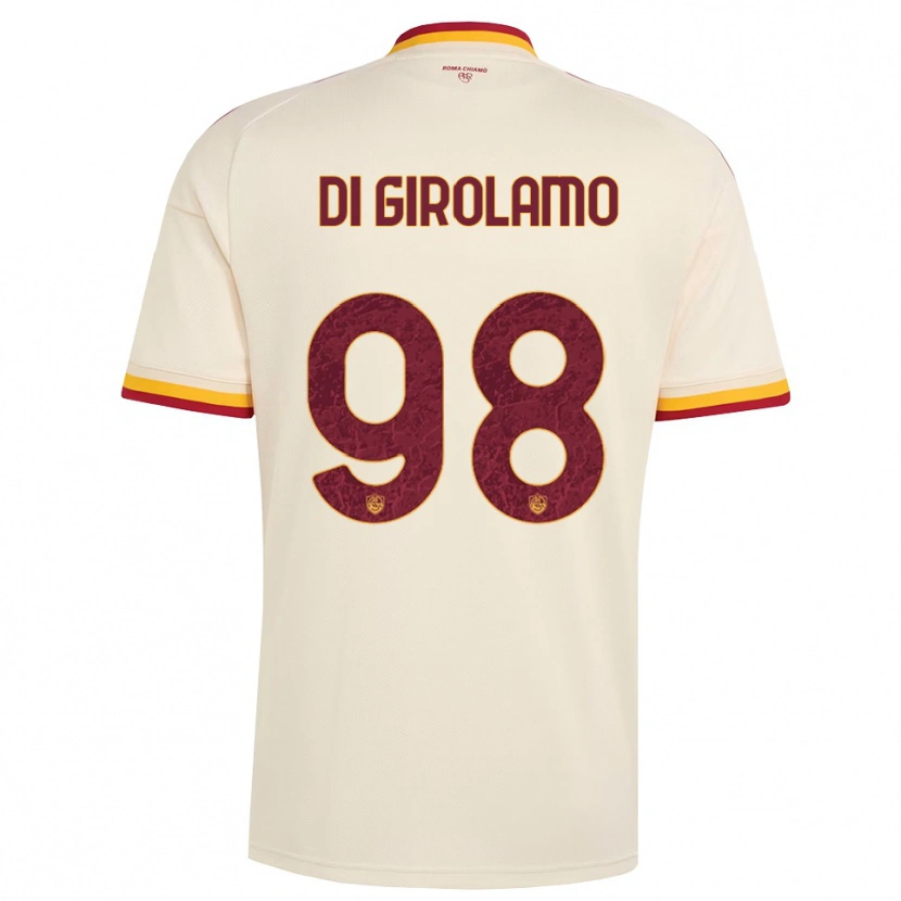 Danxen Kinderen Anita Di Girolamo #98 Champagne Rood Geel Uitshirt Uittenue 2026/27 T-Shirt