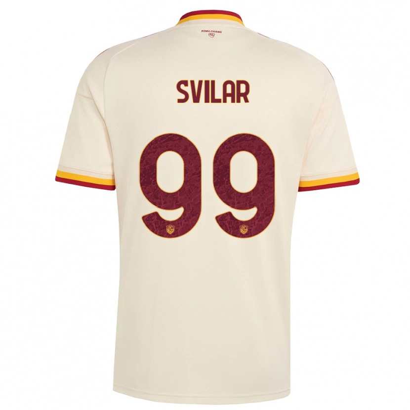 Danxen Kinderen Mile Svilar #99 Champagne Rood Geel Uitshirt Uittenue 2026/27 T-Shirt