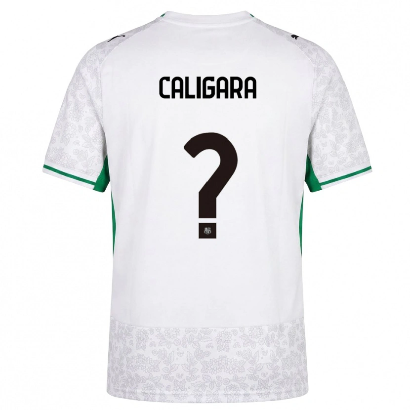 Danxen Kinderen Fabrizio Caligara #0 Wit Zwart Groen Uitshirt Uittenue 2026/27 T-Shirt