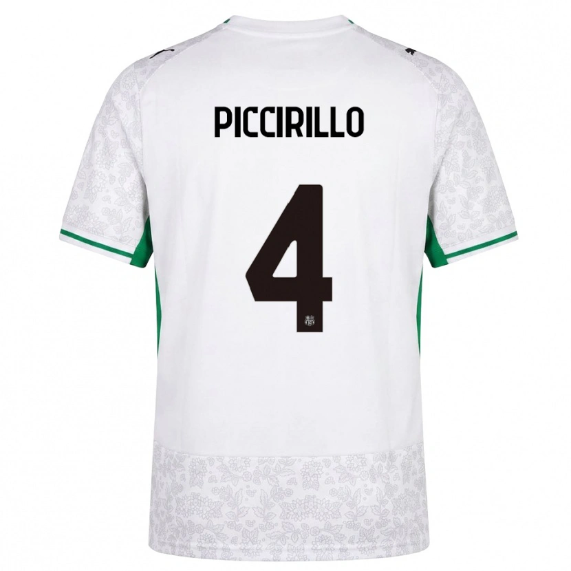 Danxen Kinderen Michele Piccirillo #4 Wit Zwart Groen Uitshirt Uittenue 2026/27 T-Shirt