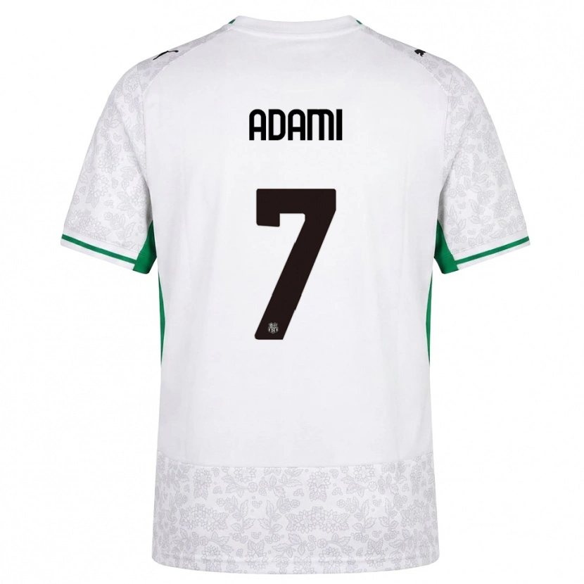 Danxen Kinderen Greta Adami #7 Wit Zwart Groen Uitshirt Uittenue 2026/27 T-Shirt
