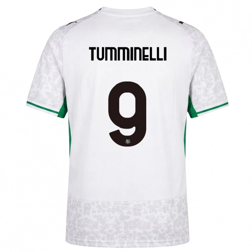 Danxen Kinderen Daniel Tumminelli #9 Wit Zwart Groen Uitshirt Uittenue 2026/27 T-Shirt