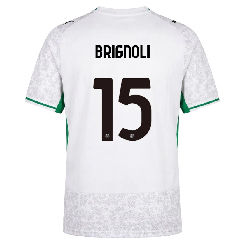Danxen Kinderen Benedetta Brignoli #15 Wit Zwart Groen Uitshirt Uittenue 2026/27 T-Shirt