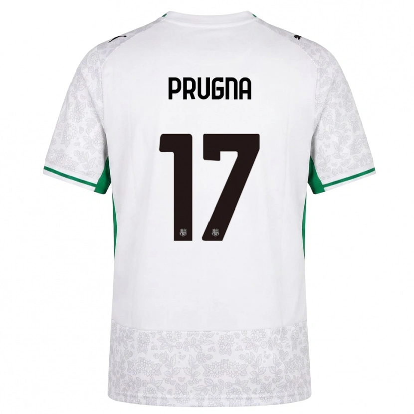 Danxen Kinderen Cecilia Prugna #17 Wit Zwart Groen Uitshirt Uittenue 2026/27 T-Shirt