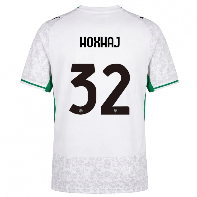 Danxen Kinderen Kristina Hoxhaj #32 Wit Zwart Groen Uitshirt Uittenue 2026/27 T-Shirt