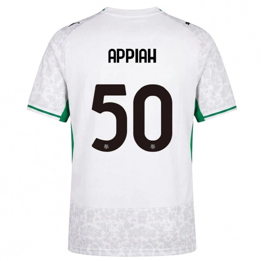 Danxen Kinderen Lorenzo Appiah #50 Wit Zwart Groen Uitshirt Uittenue 2026/27 T-Shirt