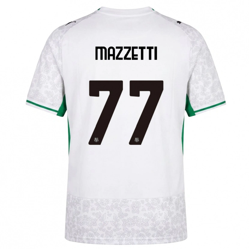 Danxen Kinderen Riccardo Mazzetti #77 Wit Zwart Groen Uitshirt Uittenue 2026/27 T-Shirt
