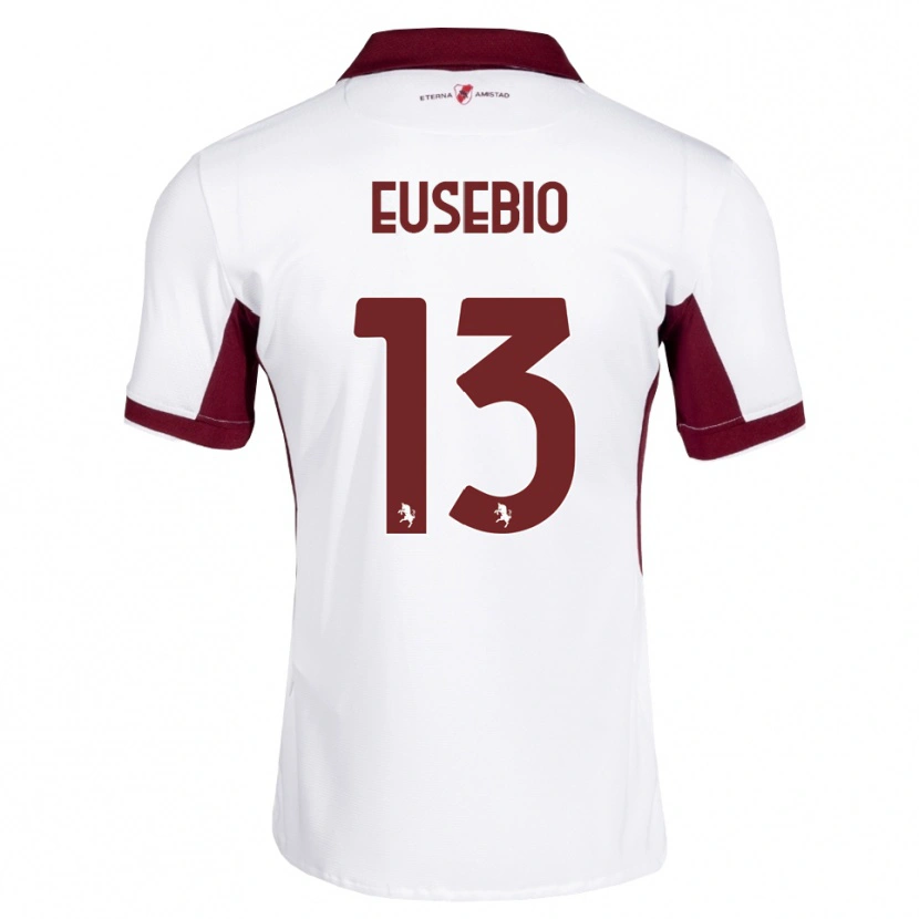 Danxen Kinderen Chiara Eusebio #13 Bordeauxrood Wit Rood Uitshirt Uittenue 2026/27 T-Shirt