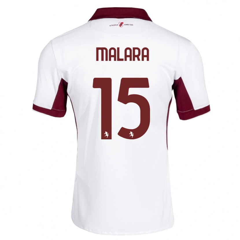 Danxen Kinderen Sara Malara #15 Bordeauxrood Wit Rood Uitshirt Uittenue 2026/27 T-Shirt