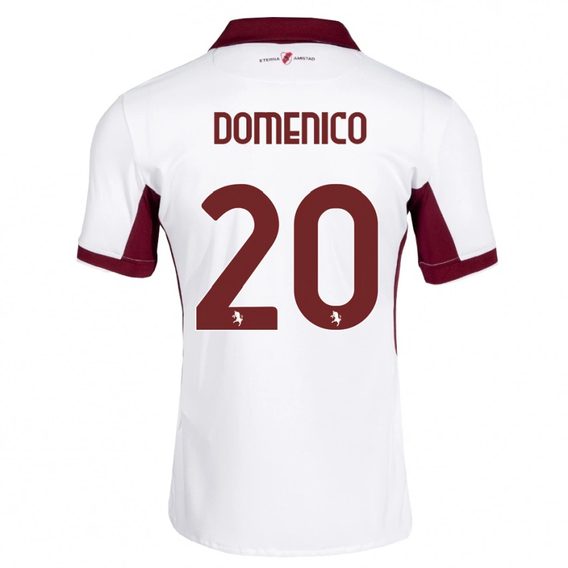 Danxen Kinderen Domenico Gai #20 Bordeauxrood Wit Rood Uitshirt Uittenue 2026/27 T-Shirt