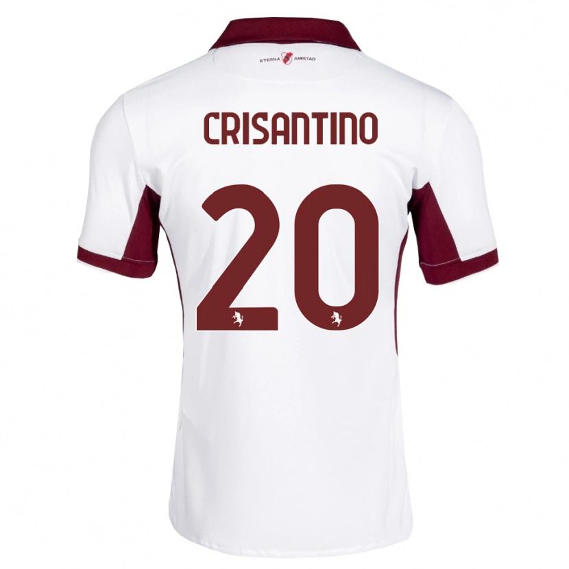 Danxen Kinderen Giulia Crisantino #20 Bordeauxrood Wit Rood Uitshirt Uittenue 2026/27 T-Shirt