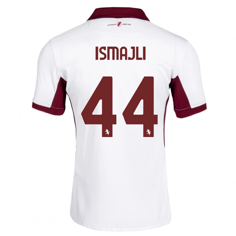 Danxen Kinderen Ardian Ismajli #44 Bordeauxrood Wit Rood Uitshirt Uittenue 2026/27 T-Shirt