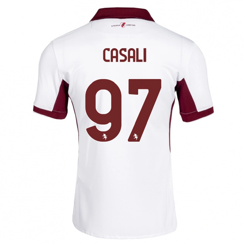 Danxen Kinderen Michele Casali #97 Bordeauxrood Wit Rood Uitshirt Uittenue 2026/27 T-Shirt