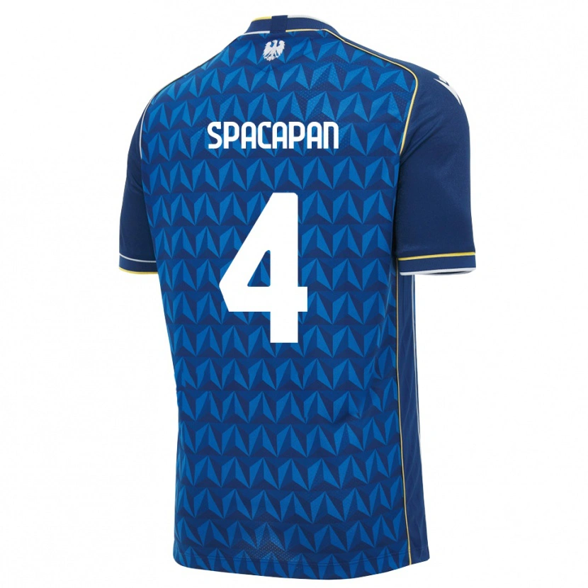 Danxen Kinderen Luka Spacapan #4 Koninklijk Blauw Wit Blauw Uitshirt Uittenue 2026/27 T-Shirt