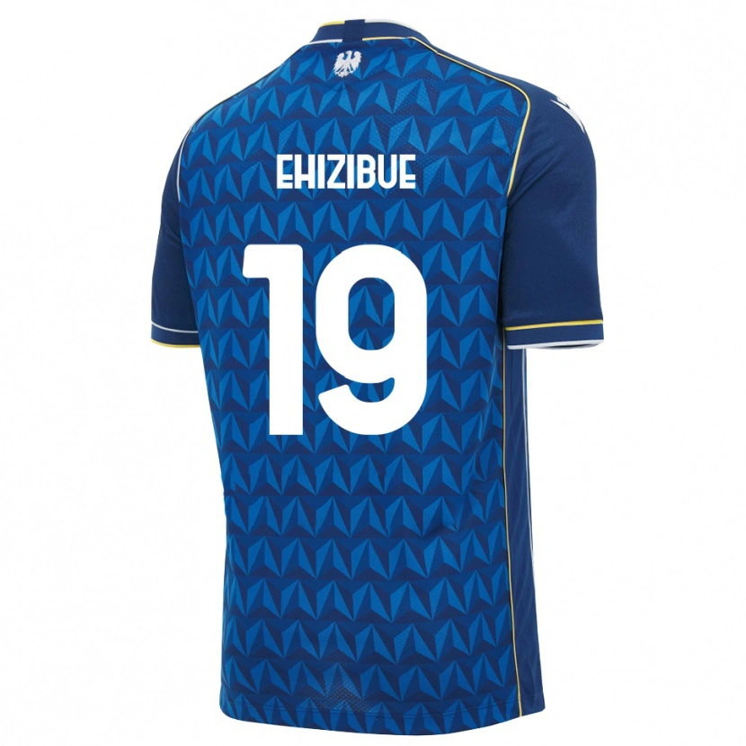 Danxen Kinderen Kingsley Ehizibue #19 Koninklijk Blauw Wit Blauw Uitshirt Uittenue 2026/27 T-Shirt
