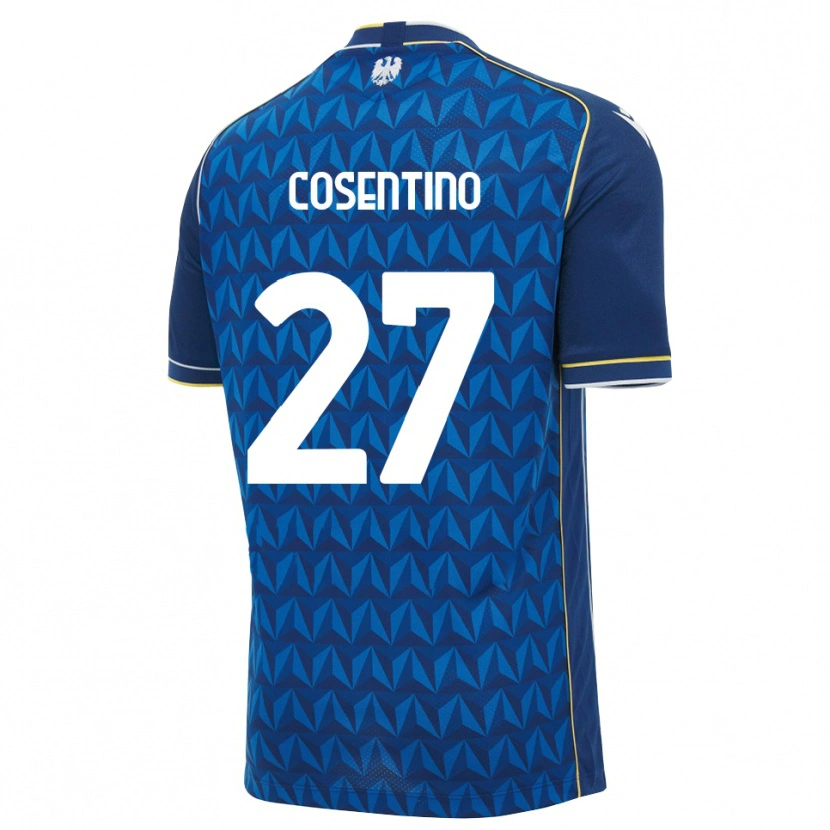 Danxen Kinderen Sergio Cosentino #27 Koninklijk Blauw Wit Blauw Uitshirt Uittenue 2026/27 T-Shirt
