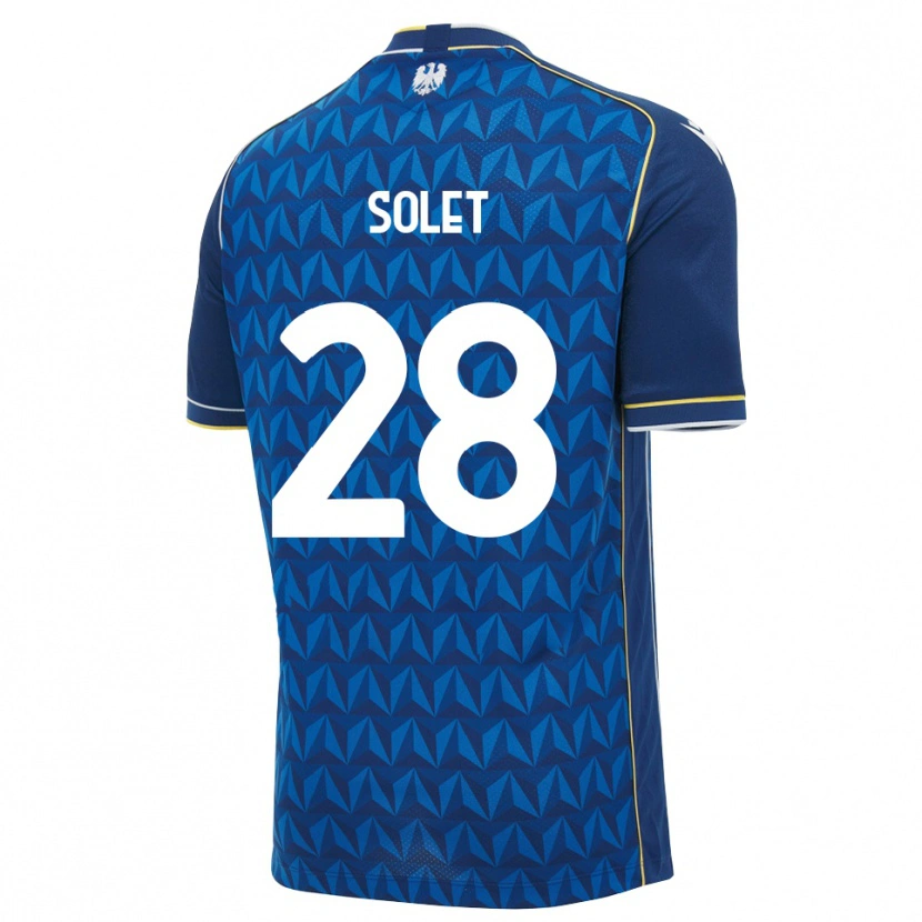 Danxen Kinderen Oumar Solet #28 Koninklijk Blauw Wit Blauw Uitshirt Uittenue 2026/27 T-Shirt