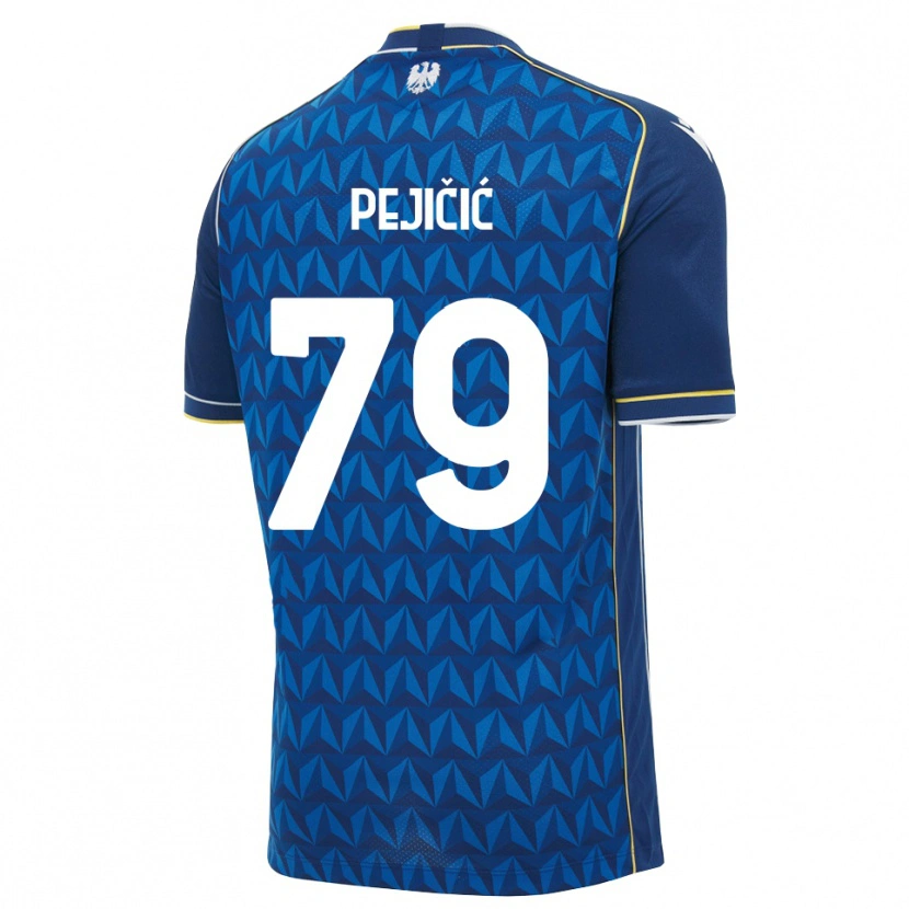 Danxen Kinderen David Pejičić #79 Koninklijk Blauw Wit Blauw Uitshirt Uittenue 2026/27 T-Shirt