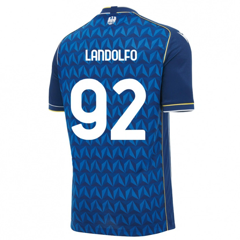 Danxen Kinderen Tommaso Landolfo #92 Koninklijk Blauw Wit Blauw Uitshirt Uittenue 2026/27 T-Shirt