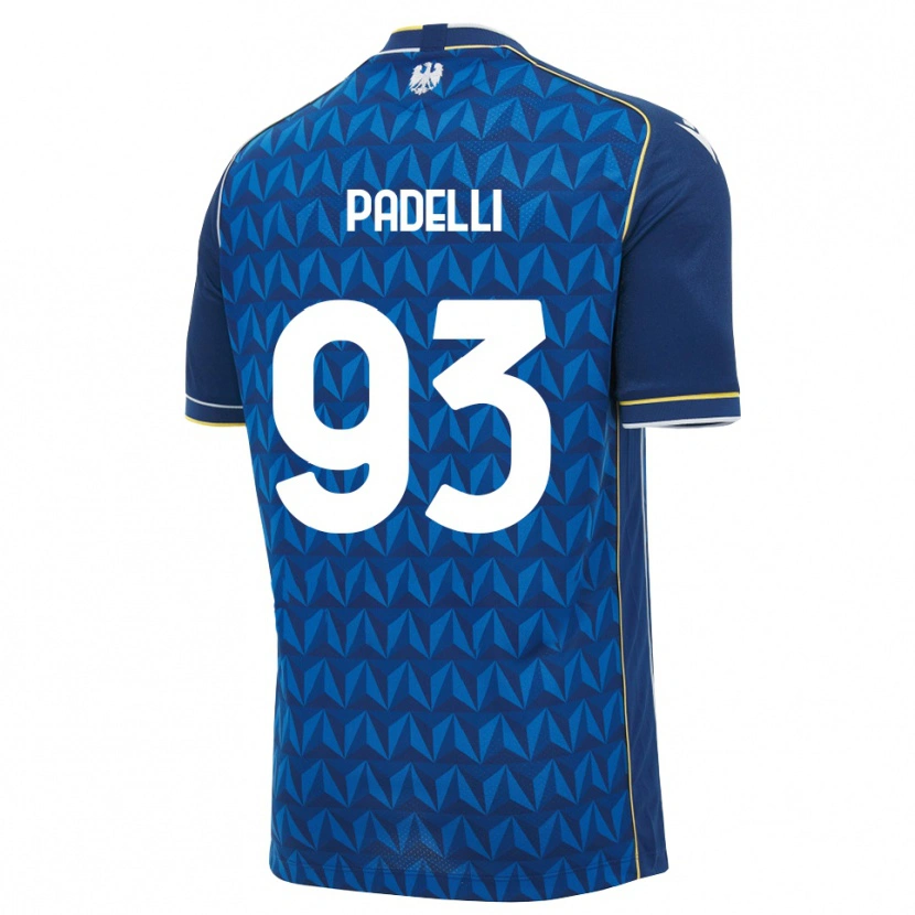 Danxen Kinderen Daniele Padelli #93 Koninklijk Blauw Wit Blauw Uitshirt Uittenue 2026/27 T-Shirt