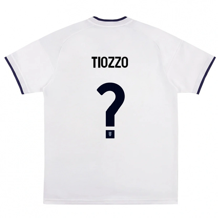 Danxen Kinderen Leonardo Tiozzo #0 Wit Rood Koninklijk Blauw Uitshirt Uittenue 2026/27 T-Shirt