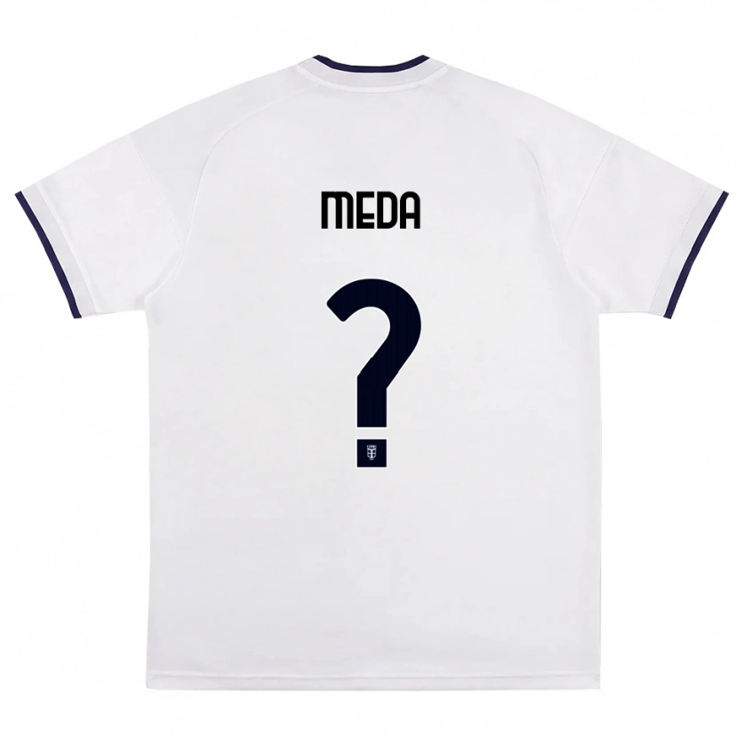 Danxen Kinderen Tommaso Meda #0 Wit Rood Koninklijk Blauw Uitshirt Uittenue 2026/27 T-Shirt