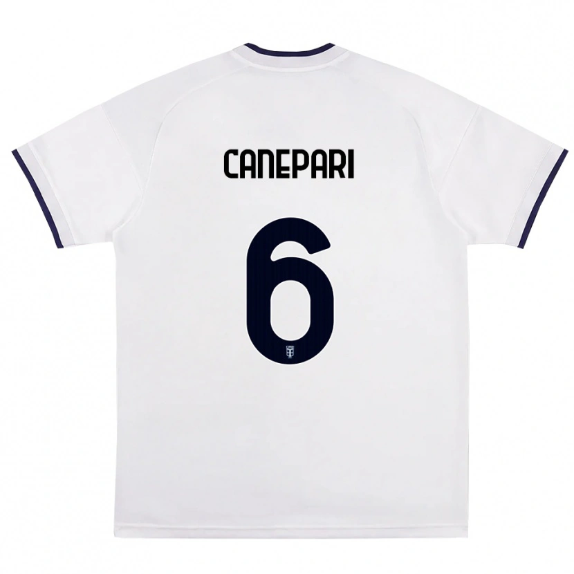 Danxen Kinderen Lorenzo Canepari #6 Wit Rood Koninklijk Blauw Uitshirt Uittenue 2026/27 T-Shirt