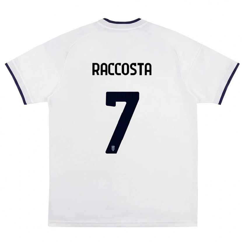 Danxen Kinderen Jacopo Raccosta #7 Wit Rood Koninklijk Blauw Uitshirt Uittenue 2026/27 T-Shirt