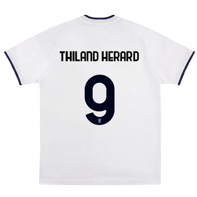 Danxen Kinderen Robin Thiland-Herard #9 Wit Rood Koninklijk Blauw Uitshirt Uittenue 2026/27 T-Shirt