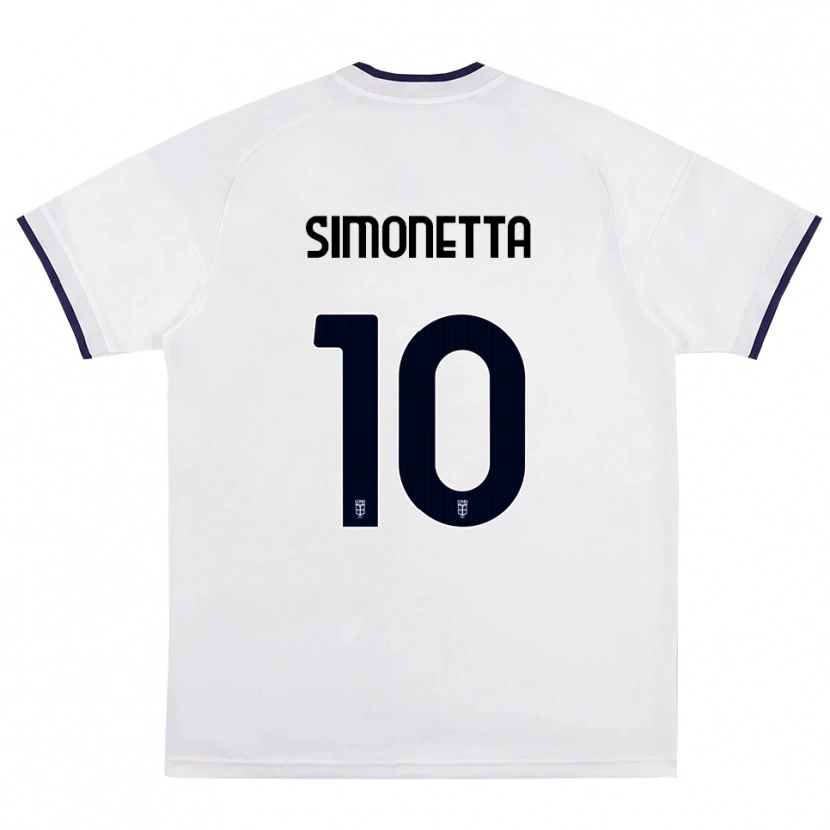 Danxen Kinderen Jacopo Simonetta #10 Wit Rood Koninklijk Blauw Uitshirt Uittenue 2026/27 T-Shirt