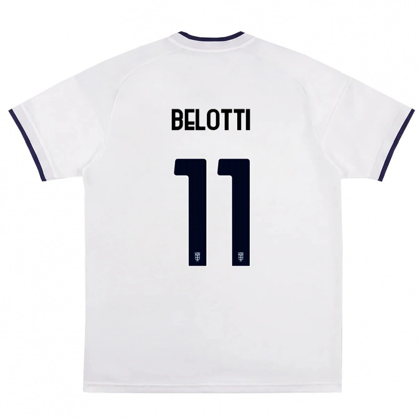 Danxen Kinderen Andrea Belotti #11 Wit Rood Koninklijk Blauw Uitshirt Uittenue 2026/27 T-Shirt