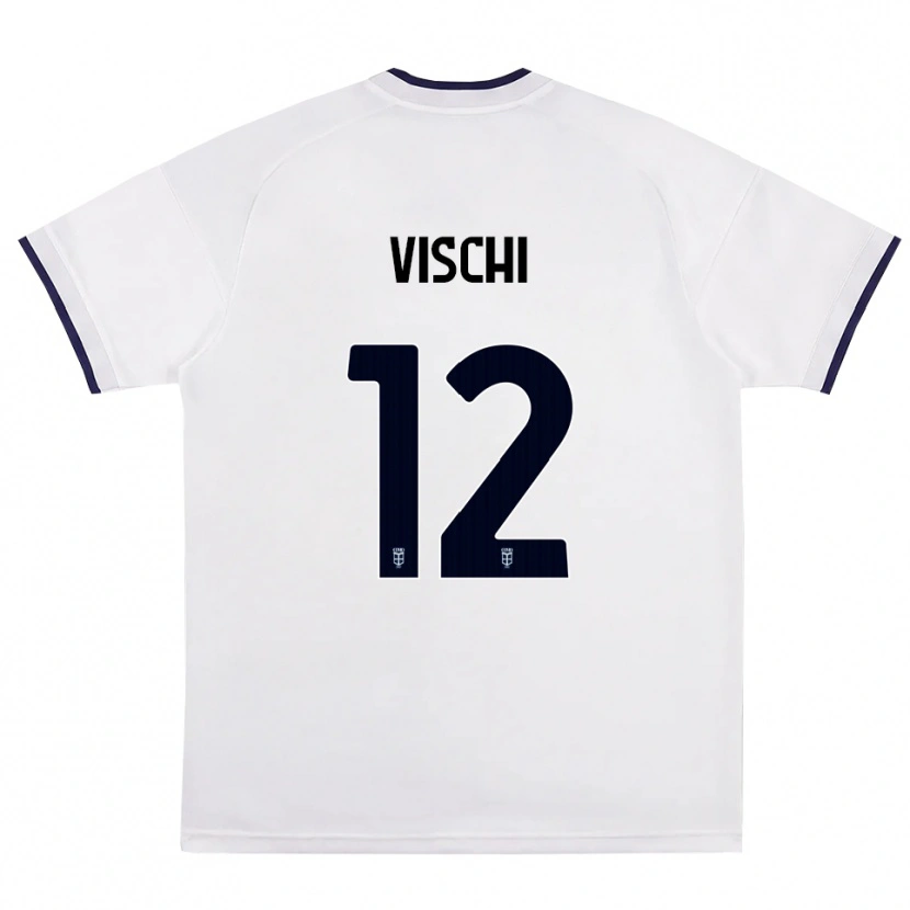 Danxen Kinderen Tommaso Vischi #12 Wit Rood Koninklijk Blauw Uitshirt Uittenue 2026/27 T-Shirt