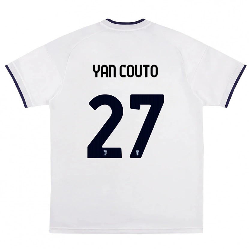 Danxen Kinderen Yan Couto #27 Wit Rood Koninklijk Blauw Uitshirt Uittenue 2026/27 T-Shirt