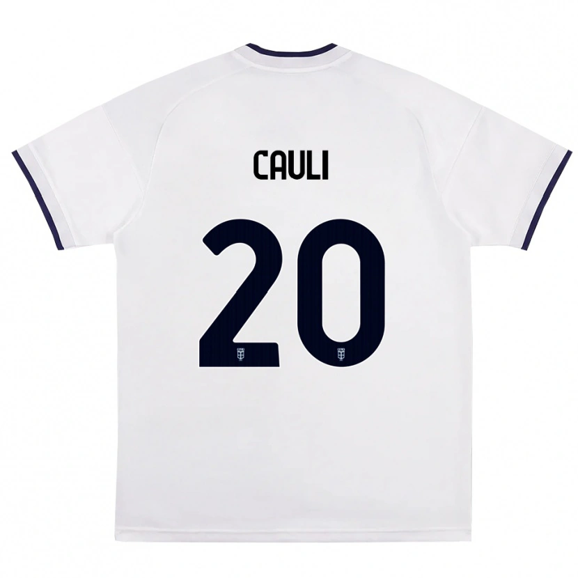 Danxen Kinderen Achille Cauli #20 Wit Rood Koninklijk Blauw Uitshirt Uittenue 2026/27 T-Shirt