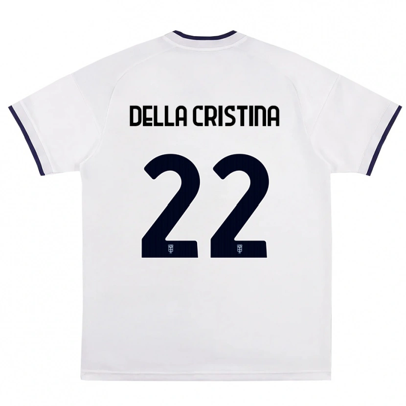 Danxen Kinderen Stefano Della Cristina #22 Wit Rood Koninklijk Blauw Uitshirt Uittenue 2026/27 T-Shirt